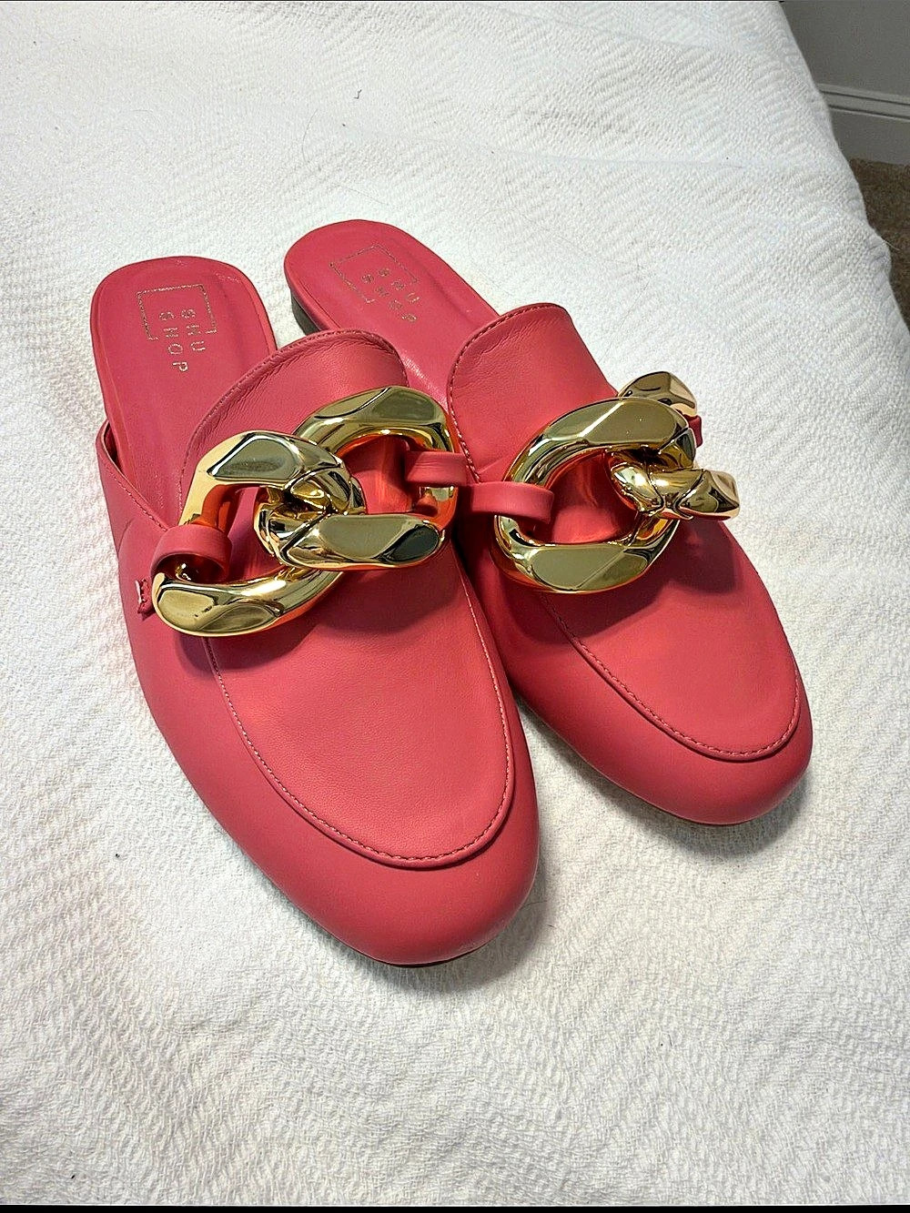 Shu shop Chain Mules Pink US 9 nwot
